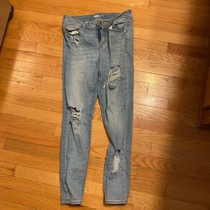 Distressed Light Wash Super Skinny Jeans Old Navy